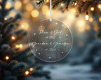 Personalised Family Christmas Ornament - Custom Names & Est Year