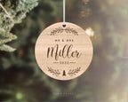 Wedding Christmas Ornament - Personalised Mr & Mrs