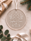 Personalised new home Christmas ornament with house, names, address and year - product image 2