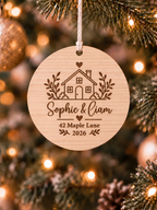 Personalised new home Christmas ornament with house, names, address and year - product image 3
