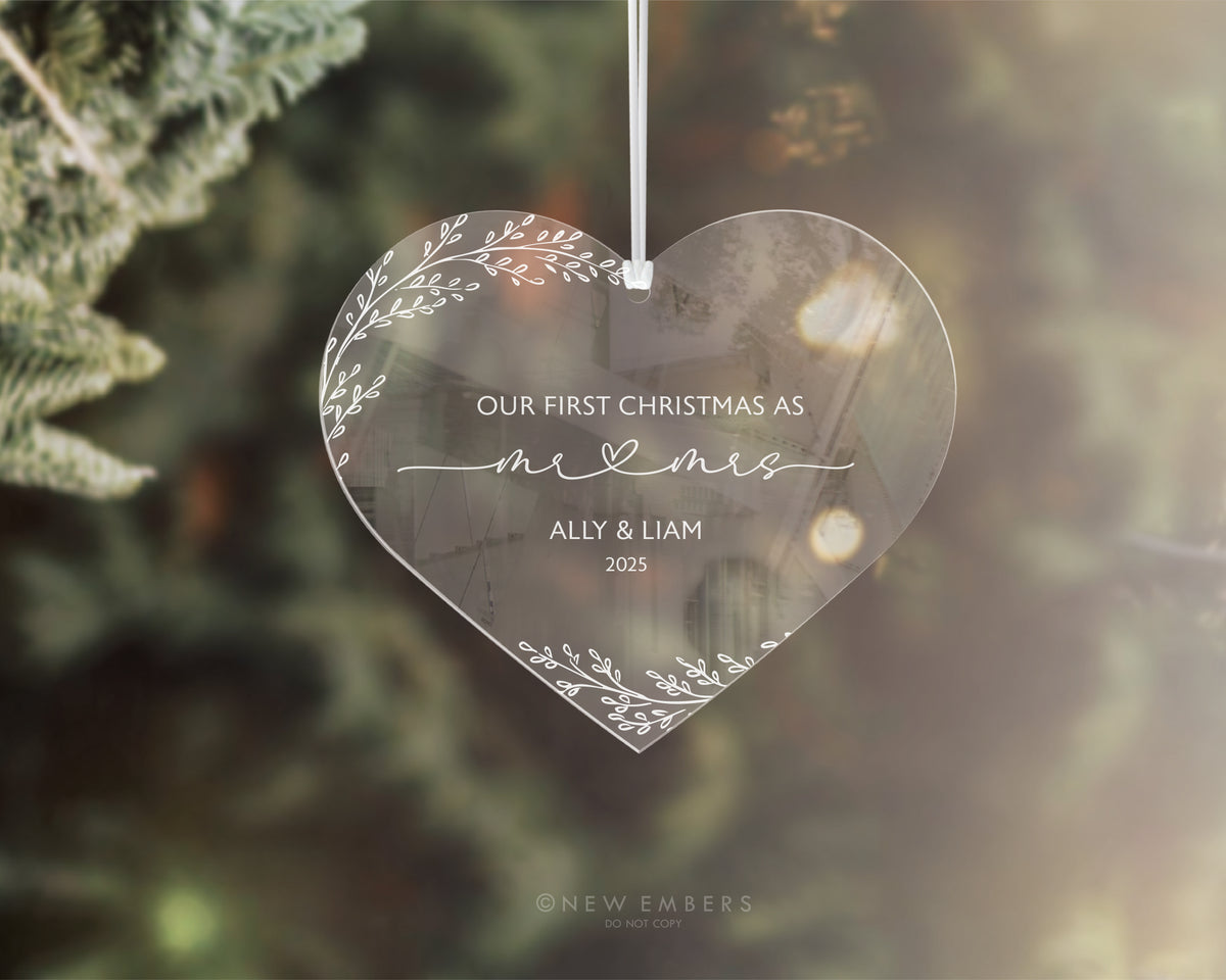 Our First Christmas Ornament - Personalised Mr & Mrs