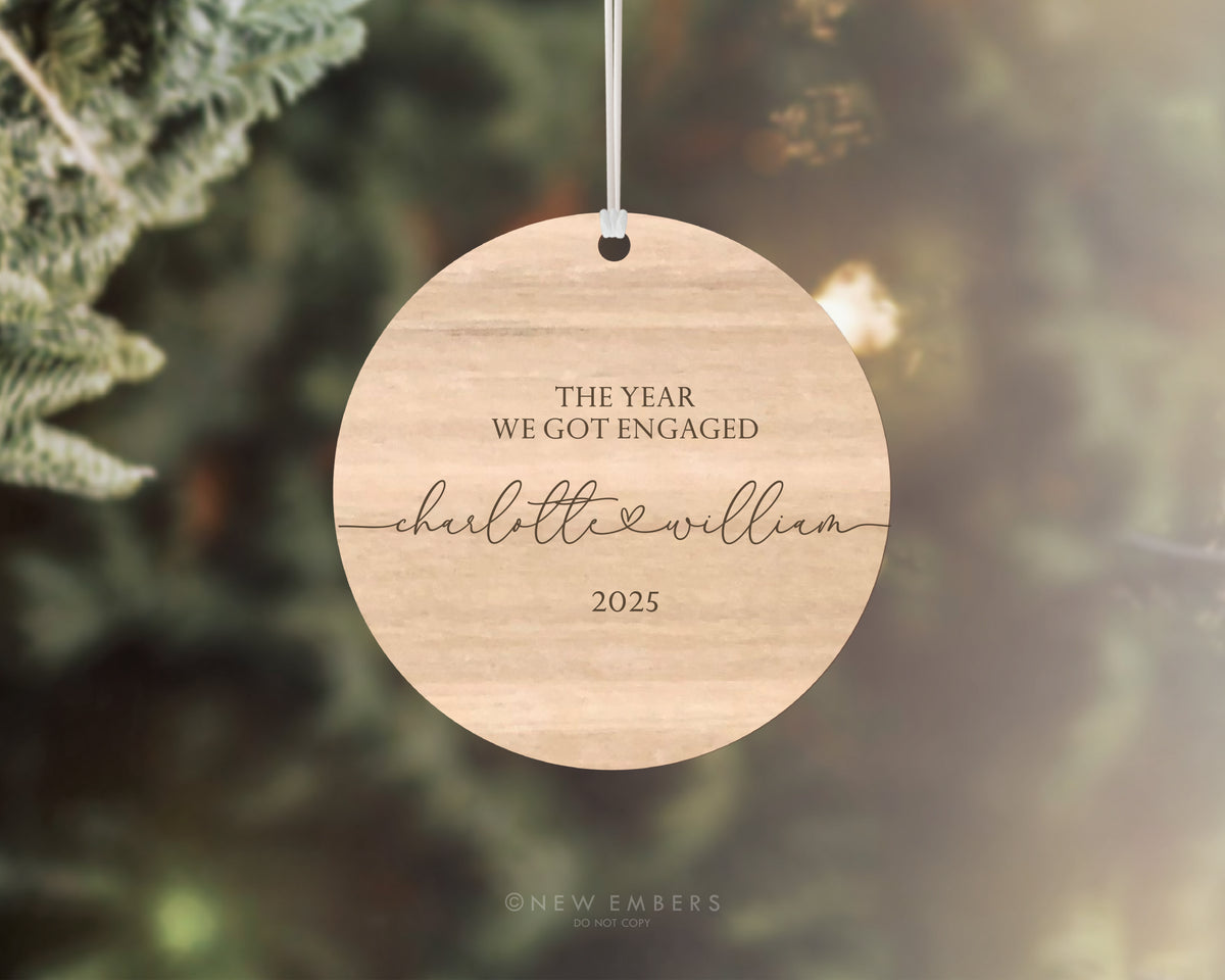 Engaged Christmas Ornament - The Year We Got Engaged