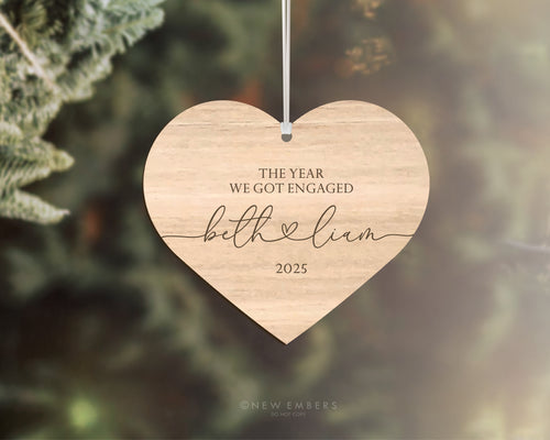 Engaged Christmas Ornament - The Year We Got Engaged