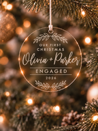Engagement Christmas Ornament - Our First Christmas Engaged