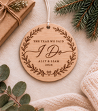 Wedding Christmas Ornament - The Year We Said I Do | New Embers